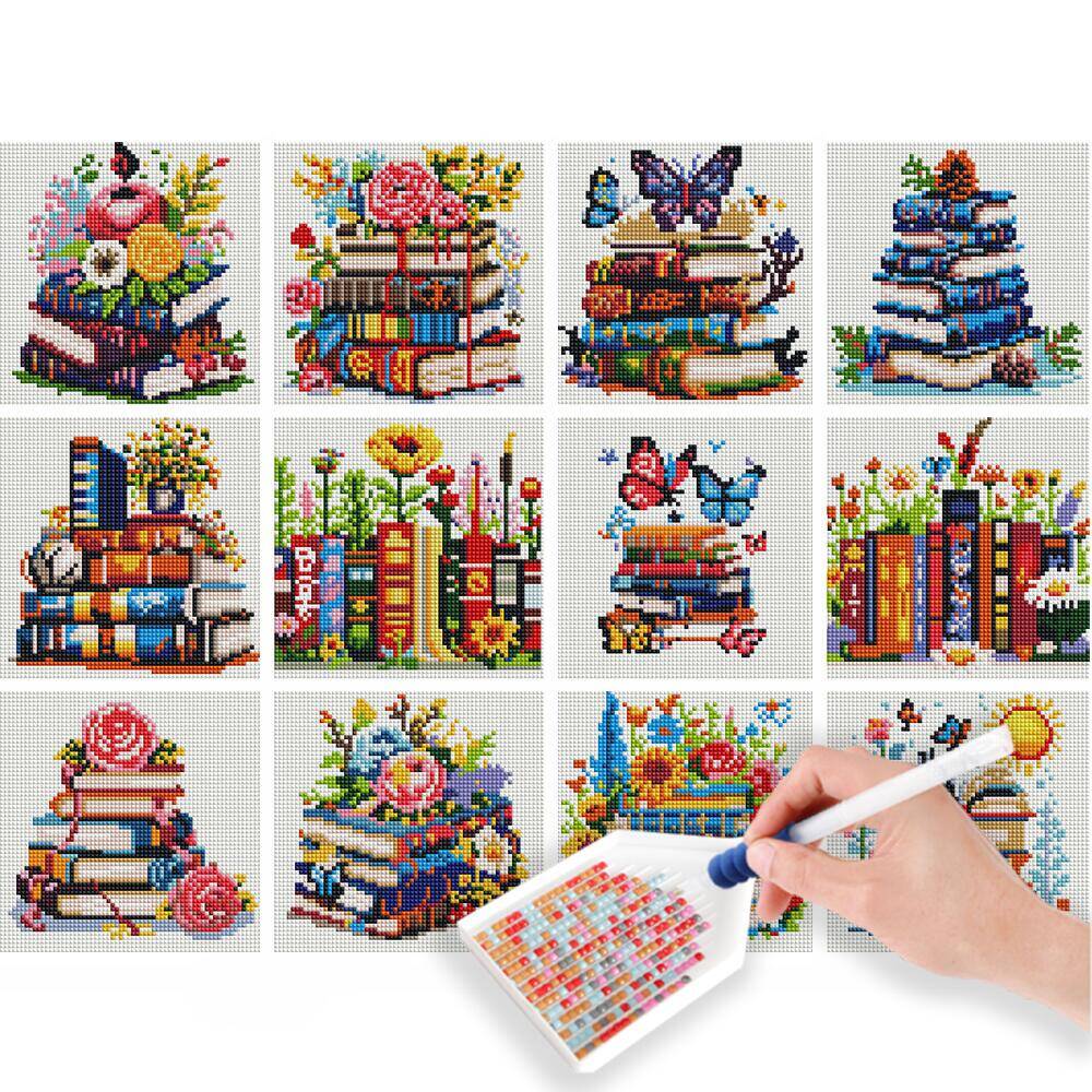Resin Art Guide Book - Huacan 12 pçs paisagem mini pintura