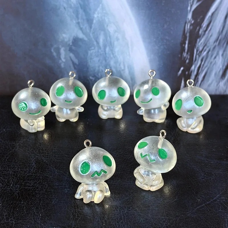 Resin Art Keychain - 7 peças de pingentes de resina