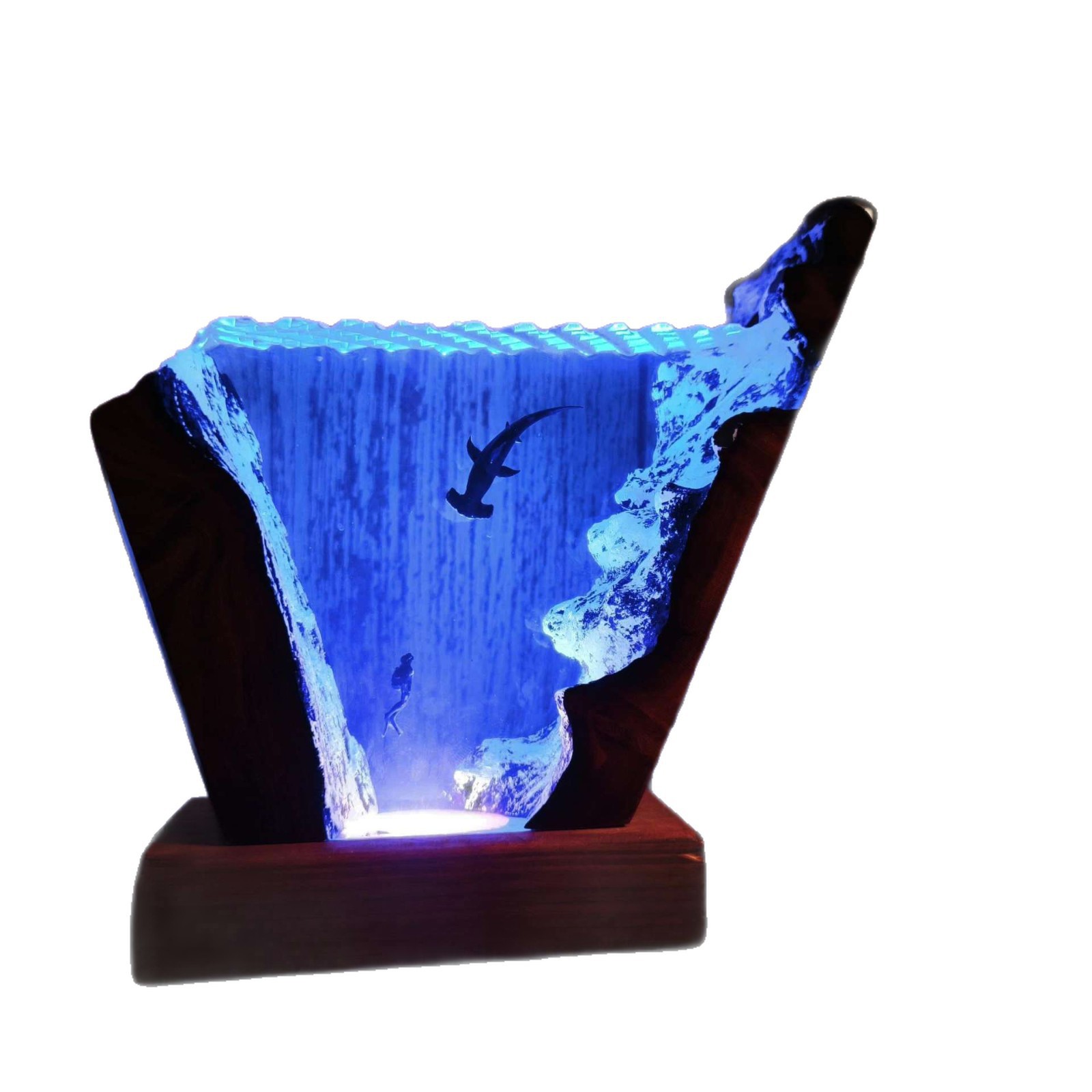 Ornamento Luminoso de Tubarão- - Resin Art Gift For Wedding avaliação e preço