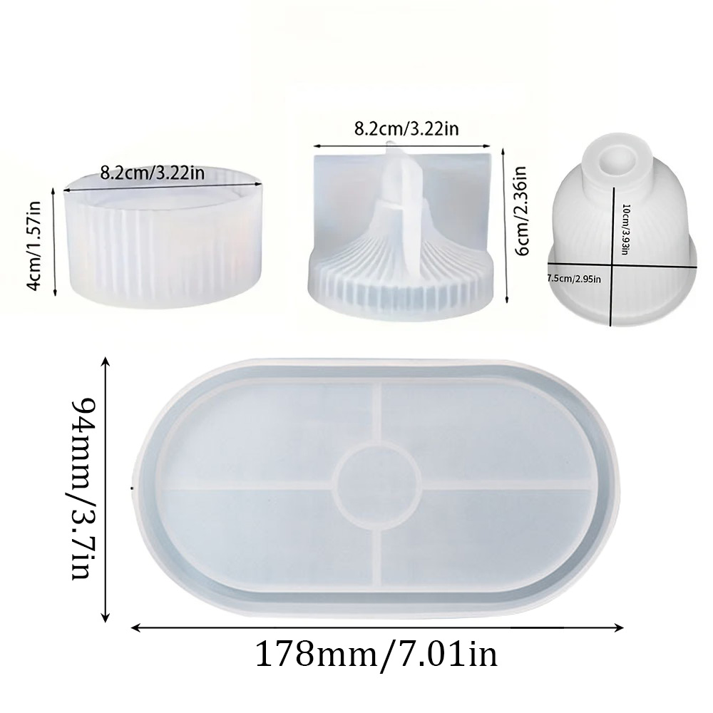 Molde de bandeja oval de silic - Resin Art Things avaliação e preço