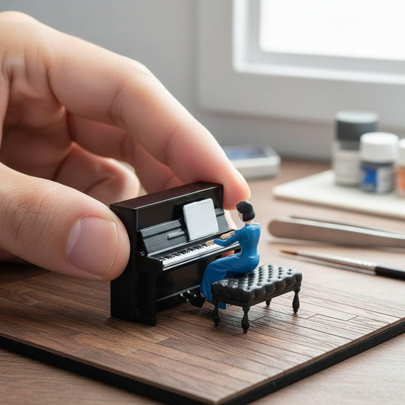 Figura de Piano em Miniatura,  - Resin Artist avaliação e preço